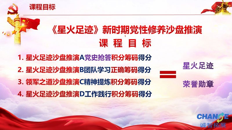 《星火足迹》新时期党性修养沙盘课程方案书