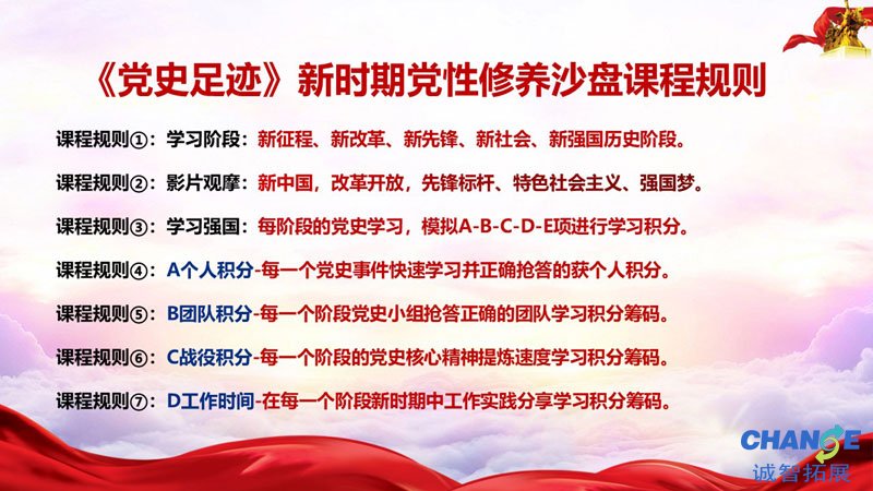 《星火足迹》新时期党性修养沙盘课程方案书