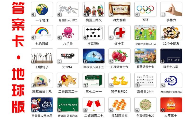 拓展游戏1-30代表图片 急速60秒图片解答(图3)