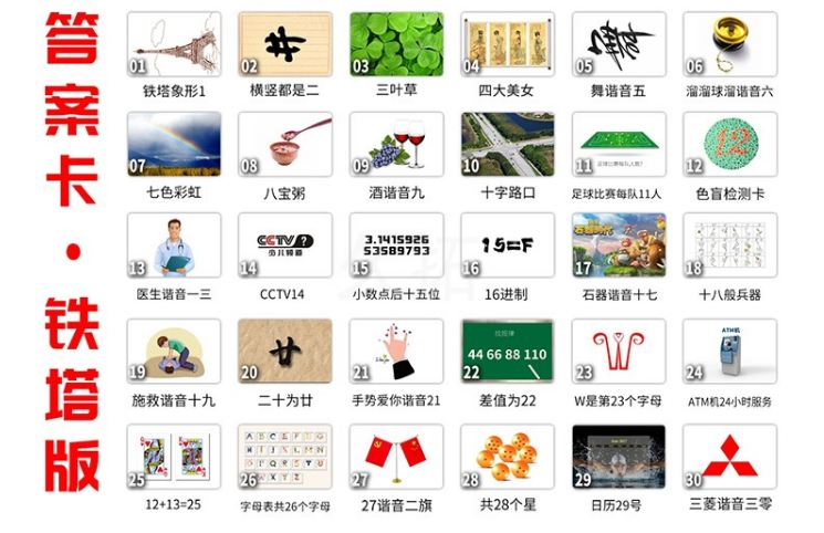 拓展游戏1-30代表图片 急速60秒图片解答(图4)