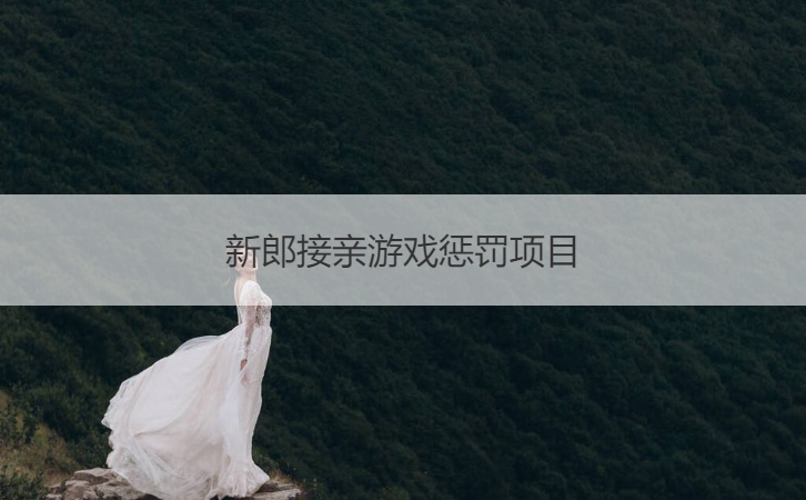 新郎接亲游戏惩罚项目(图1)