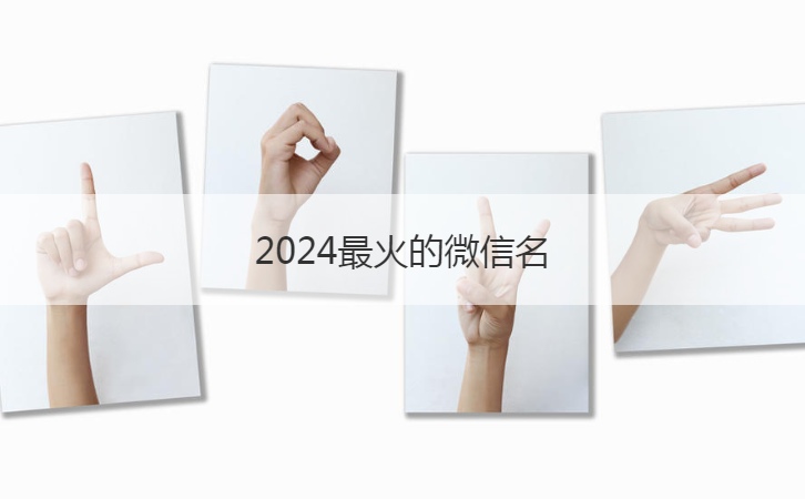 2024最火的微信名  最流行网名大全