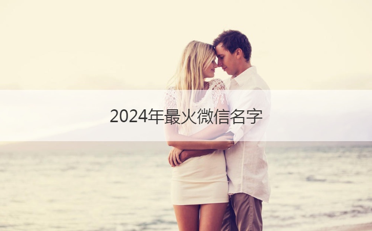 2024年最火微信名字  个性另类的微信