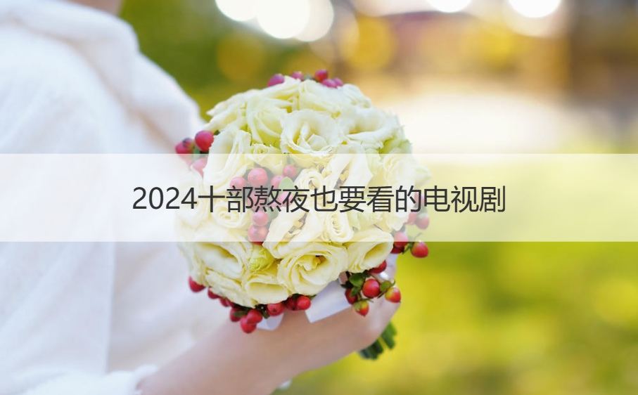 2024十部熬夜也要看的电视剧   好看