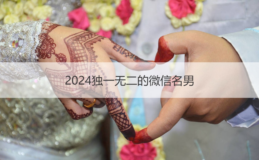 2024独一无二的微信名男 微信名昵称男