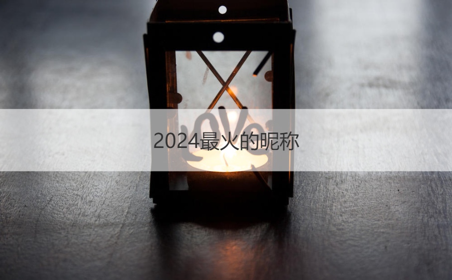 2024最火的昵称  好听不腻二字网名昵