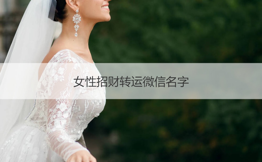 女性招财转运微信名字   有格局的微信名