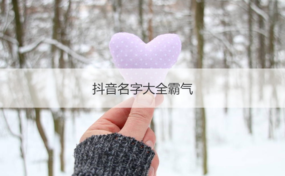 抖音名字大全霸气 独一无二的抖音名