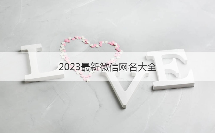 2023最新微信网名大全  网名霸气冷酷好听(图1)