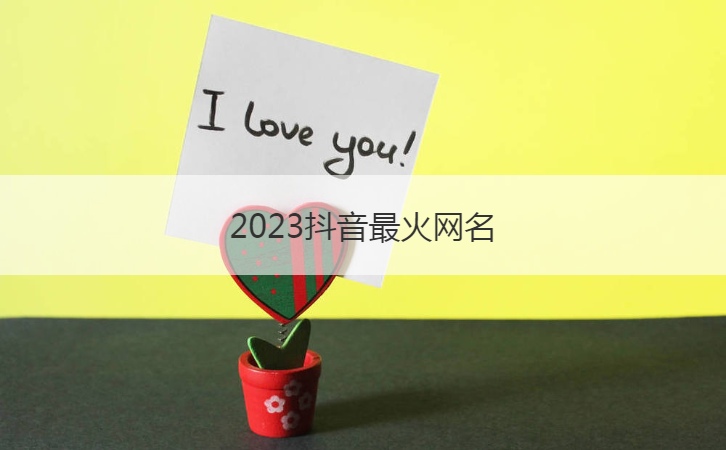 2023抖音最火网名  抖音网名大全2023最新版(图1)