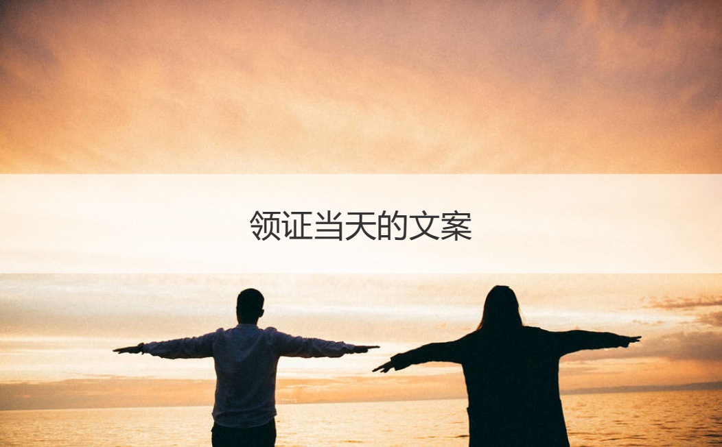 领证当天的文案 结婚领证官宣(图1)