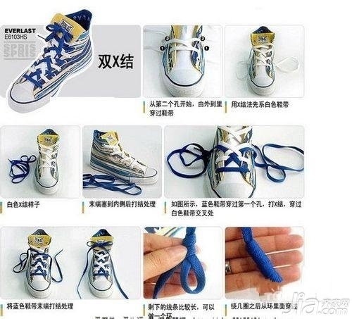 高帮匡威鞋带系法 六种高大上系法(图1)