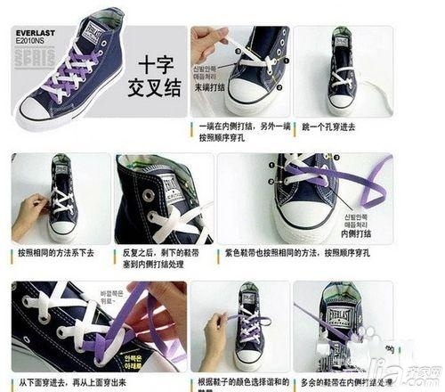 高帮匡威鞋带系法 六种高大上系法(图3)