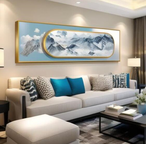 沙发背景墙西墙挂什么画最好最旺(图2) 沙发背景墙西墙挂什么画最好最旺(图2)