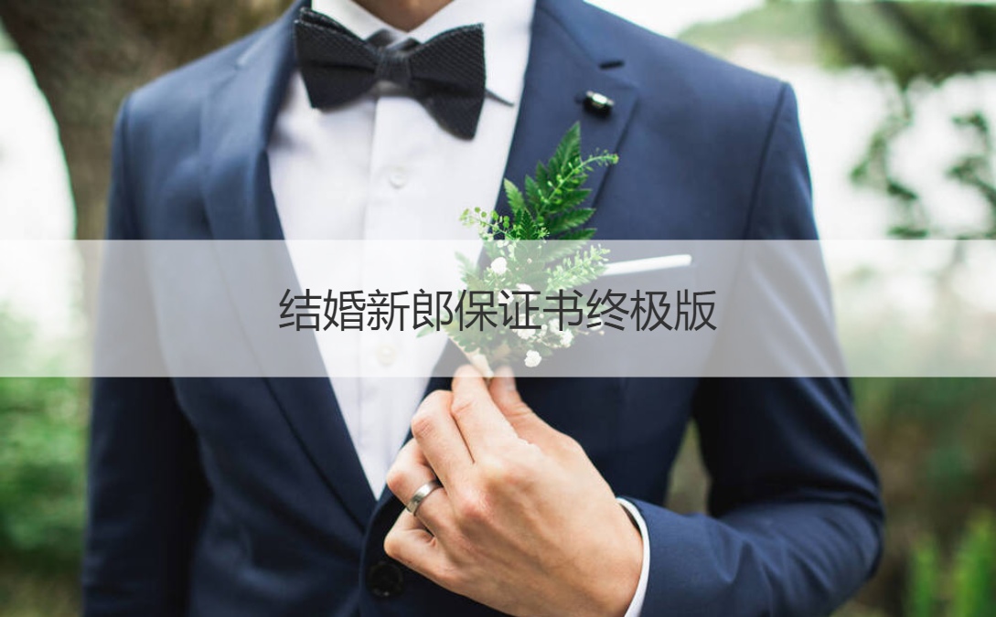 结婚新郎保证书终极版