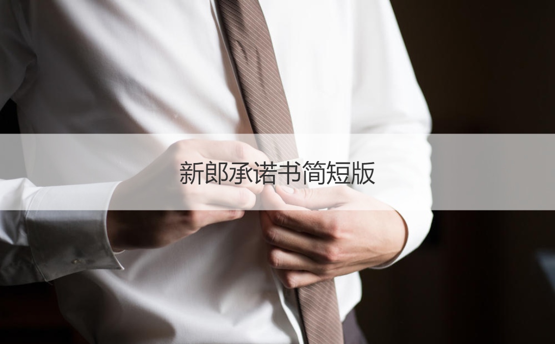 新郎承诺书简短版  新郎念的保证书创意