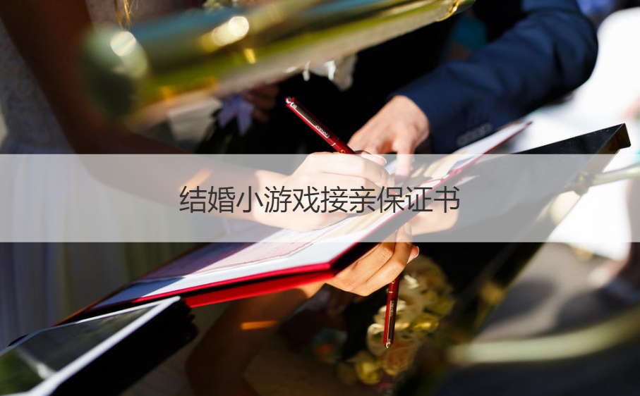 结婚小游戏接亲保证书